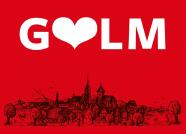 Postkarte Golm rot